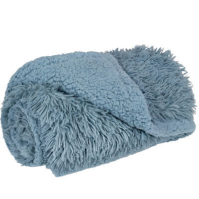 WATERPROOF Dog Blanket for Bed Couch Puppy Dog Cat Sherpa Fleece Fluffy Faux Fur