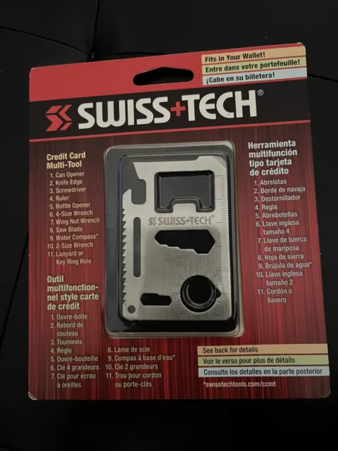 Swiss+Tech 12-in-1 Credit Card Survival Tool - Slim Design