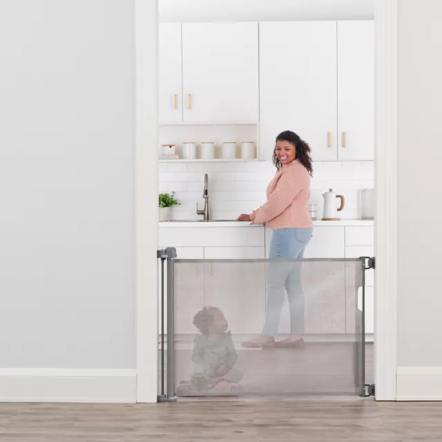 Retractable Baby Gate, Expands up to 50" Wide, Includes Wall Mounts
