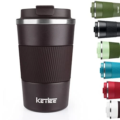 KETIEE Mug Isotherme Cafe Tasse à Café 380ml Tasse Isotherme de Café Isolée a...