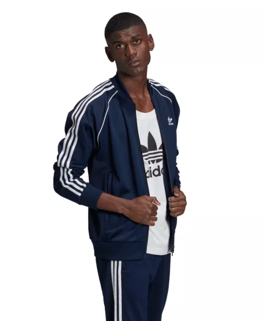 Adidas SST TT P Men's Size S Small Jacket Track Top Blue #340 2