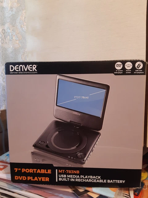tragbarer DVD-Player DENVER MT-783NB originalverpackt, neu und unbenutzt für Kfz