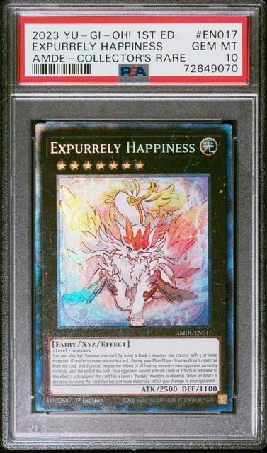 Yugioh Expurrely Happiness Collector's Rare PSA 10 AMDE-EN017  Low Pop