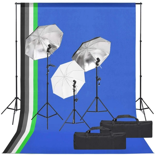 Kit per Studio Fotografico con Set di Luci e Fondale 5199397