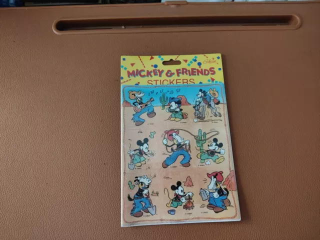 Vintage Gibson Greetings Stickers Mickey & Friends-  4 Sheets