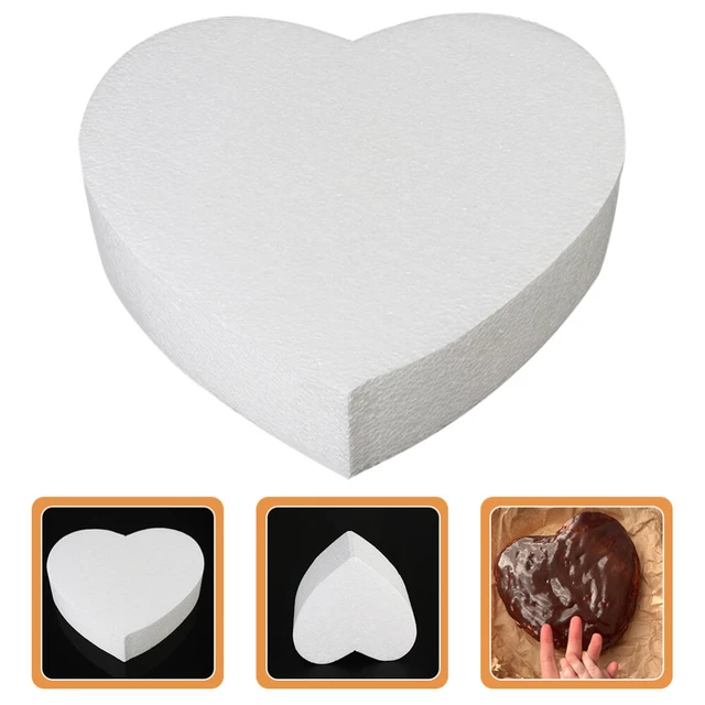 BCOATH 3 Stampi Per Torta In Polistirolo A Forma Di Cuore – Per Decorare, Esercitarsi E Creare Cake Design