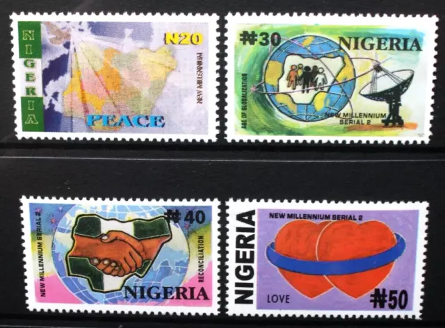 NIGERIA 2002 New Millennium (2nd Issue): Peace & Love. Set of 4. MNH. SG786/789.