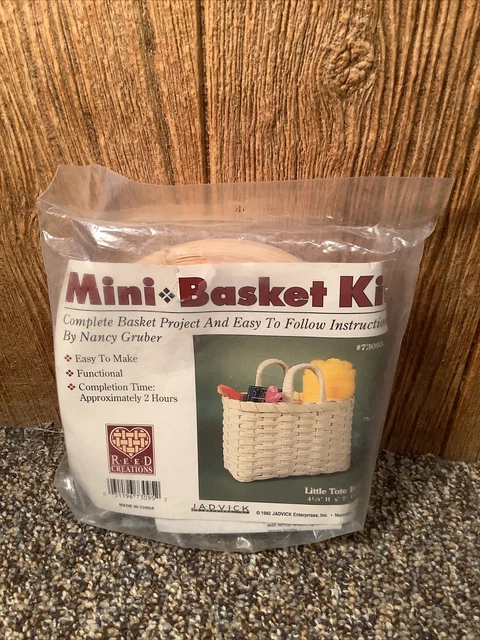MINI KIT DE CESTA Vintage JADVICK Reed Creations de Nancy Gruber Little Tote