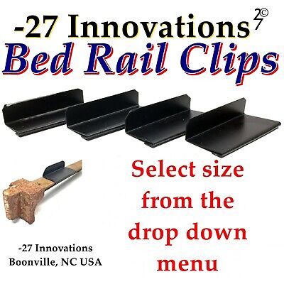 4 CLIPS Antique Flat Top Rail Iron Bed-Modern Box Spring/Mattress Bracket Kit