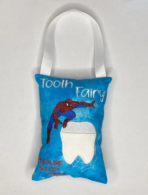 Spiderman Tooth Fairy Pillow Handmade Novelty Gift Tooth Cushion Christmas