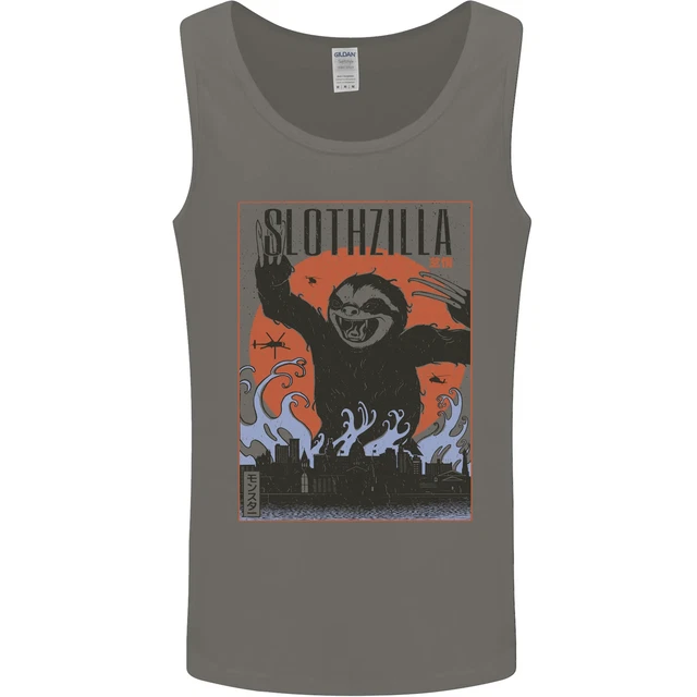 Slothzilla Divertente Bradipo Parodia Uomo Canotta Maglia