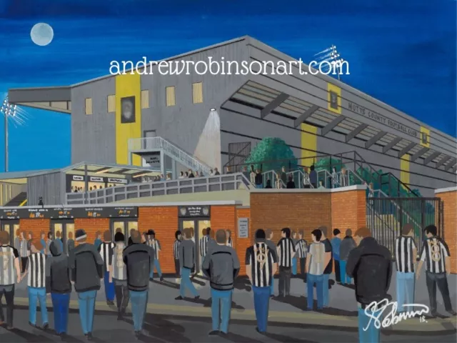 Notts County FC Meadow Lane Stadium High Quality Framed Art Print. Approx A4. 2