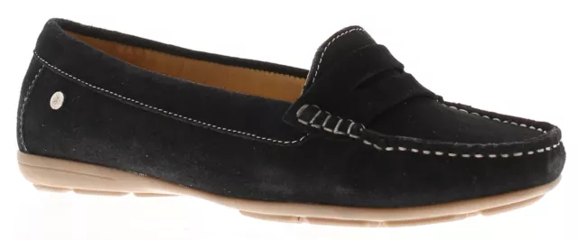 Hush Puppies Womens Shoes Flat Margot Leather Slip On navy UK Size 5