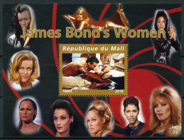 James Bond Women 007 Sean Connery Images 2018 Mnh Stamp Sheetlet Stamps