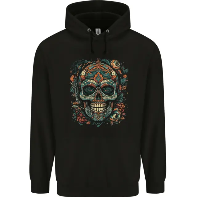 An Aztec Skull Mexico Childrens Kids Hoodie