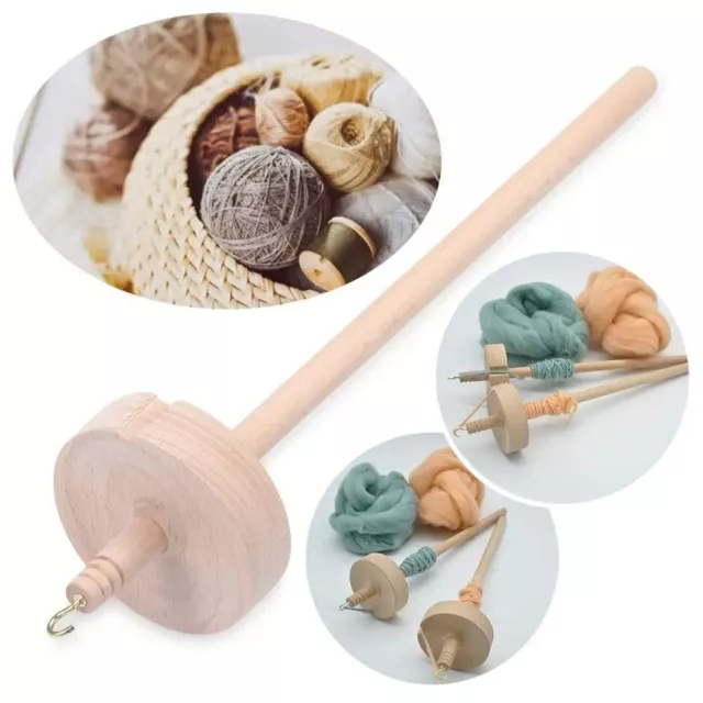 Wooden Drop Spindle Hand Carved Whorl Yarn Spin DIY Spindle Top  Beginners
