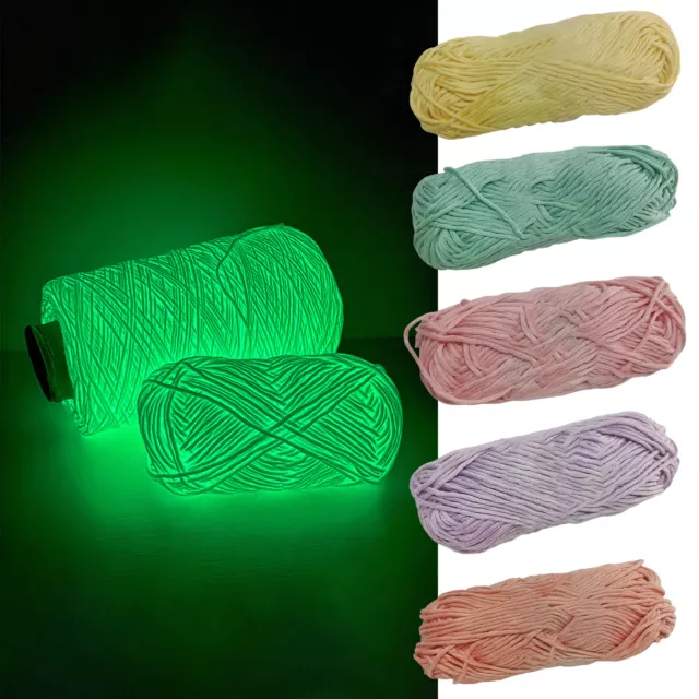 Novel Functional Yarn Glow in the Dark Polyester Luminous Chunky Yarn Craft DIY 3