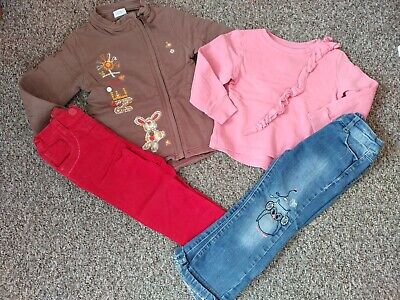 Girls Outfits bundle Next/Nutmeg jumpers & Next/Denim Co bottoms 3-4 Years
