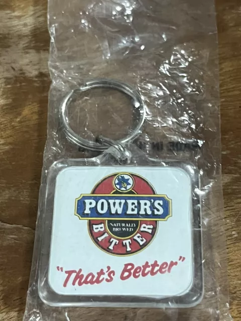 Vintage Powers Bitter Key Ring Made In Hong Kong New Sealed