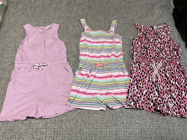 3x Girls Age 10 Jumpsuit Shorts Play Suit