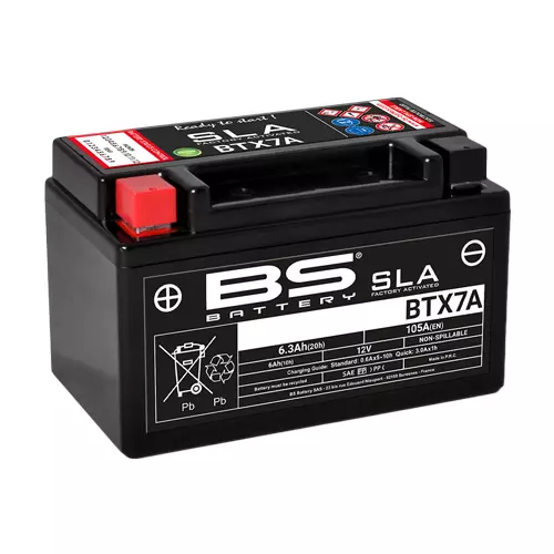 BS Maintenance Free / Sealed SLA Upgrade Battery YTX7A-BS BTX7A