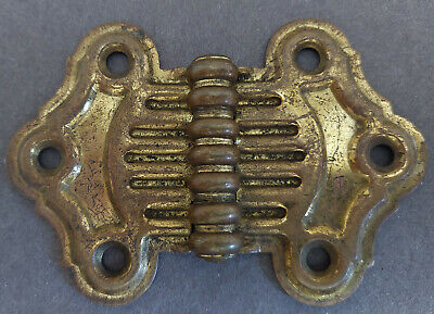 Vintage Large Fancy Chest or Trunk Solid Brass Hinge, 4 x 2 3/4 inches