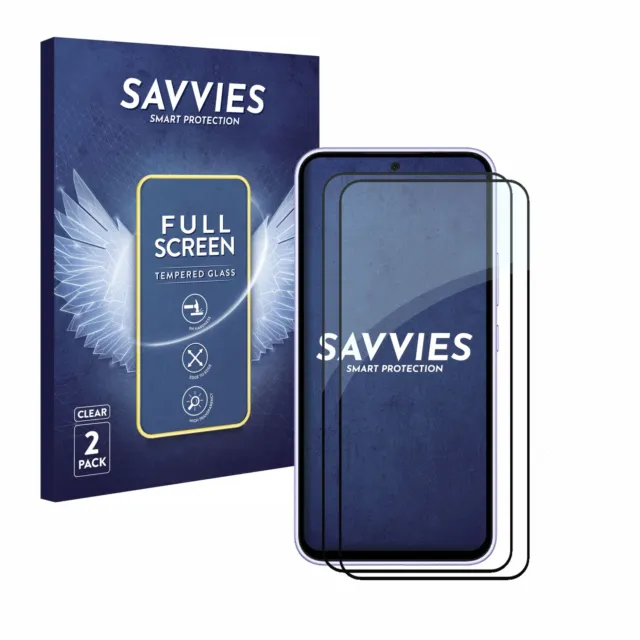 2x Full Cover pour Samsung Galaxy A54 5G Verre Trempé 2.5D Incurvé Film