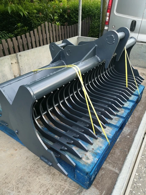 4-6 TON EXCAVATOR Riddle Rake Bucket Lawn Rake £625.00 - PicClick UK