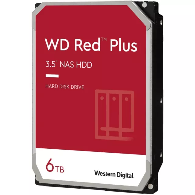 Western Digital WD Red Plus 6TB 3.5" NAS HDD SATA3 6Gb/s 5400RPM 256MB Cache ...