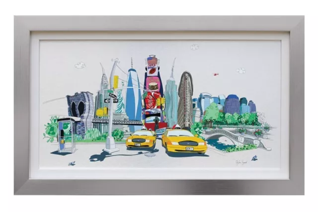 Dylan Izaak “Times Travel” Limited Edition Framed New York Artwork Aluminium