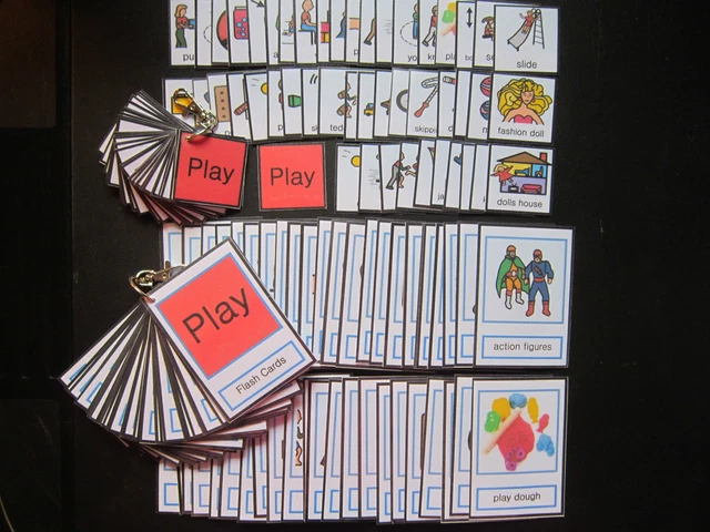 Portachiavi con carte di comunicazione per il supporto non verbale e per l' autismo - Italia
