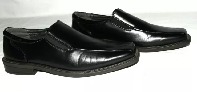 Deer Stags 902 Collection Optic Black Faux Leather Mens Loafers Size 12D 3