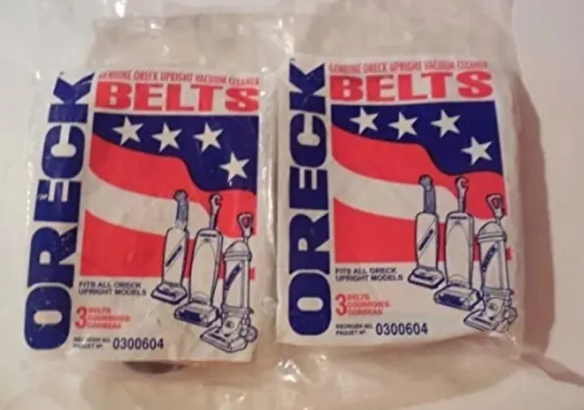 Oreck XL 030-0604 Upright Vacuum Belts 6-Pack