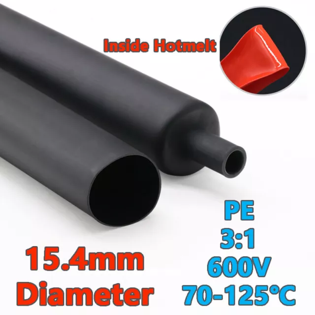 Tubo termoretraibile adesivo foderato 3:1 PE manicotto termoretraibile diametro 15,4 mm