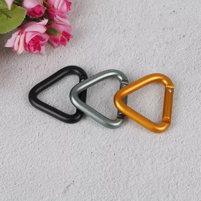 1PC Triangle Carabiner Outdoor Camping Hiking Keychain Kettle Buckle Snap Cli~m'