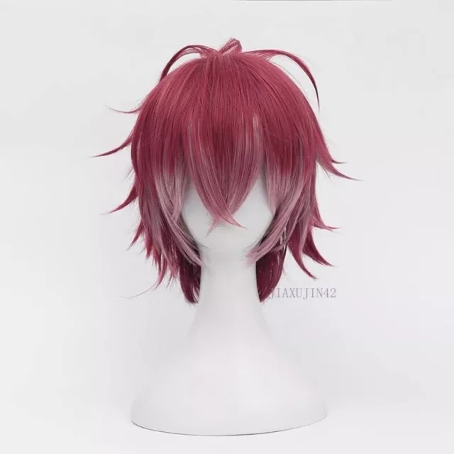 DIABOLIK LOVERS Sakamaki Ayato Cosplay Wigs Wine Red Gradient Hair Party Props