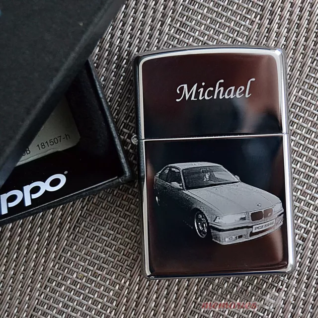 ZIPPO Lighter Personalised Engraved with Photo & Text, Father's day Gift 2