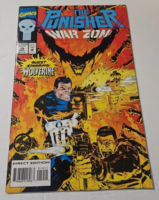 Punisher War Zone  #19  Marvel Comics 1993 Vf/Nm Wolverine