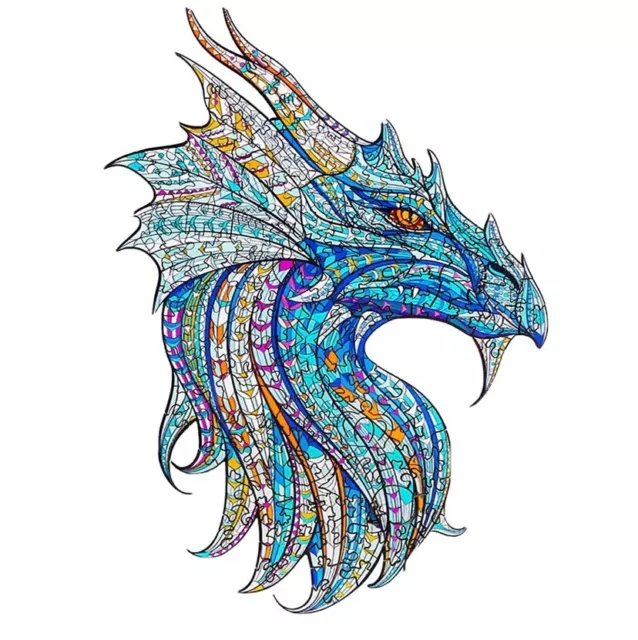 Dragon Wooden Jigsaw Puzzle for adult kid,unique irregular animal shaped puzzles