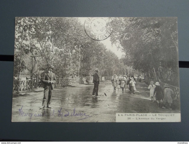Cpa PARIS-PLAGE - LE TOUQUET L'Avenue du Verger. N° 36 - Animée -