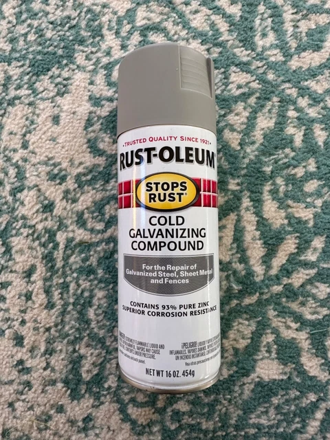 RUST OLEUM STOPS RUST Cold Gray Galvanizing Compound Spray 16 Oz NEW 