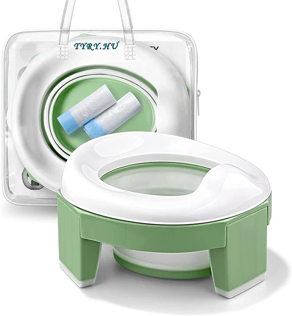 Pot Pour Bébé 3 En 1 – Pliable Et Portable – Gris – Avec Sac De Rangement – Neuf