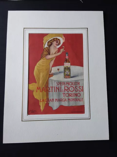 Anni '20  Vermouth  Martini & Rossi  Torino Originale Pubblicita' Dell'epoca