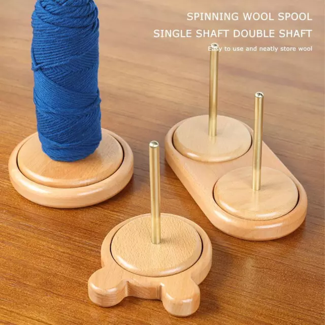 Classic Knit Wooden Yarn and Thread Holder DIY 2023 K9 New R7J3