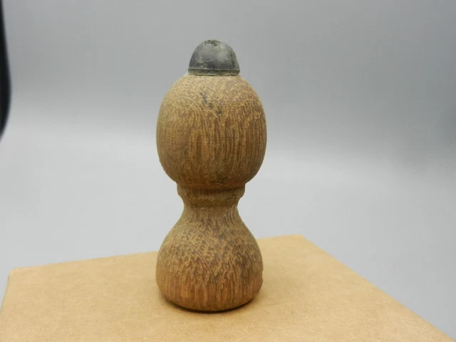 Antique Circa 1900 Screw-In Wooden Door Stop 2 3/4" - Never Painted 3