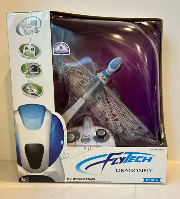 WowWee Flytech Robotic Dragonfly Remote Control RC Radio Insect Drone 27 MHz New