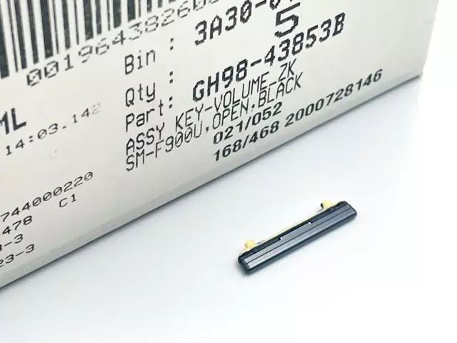 Botón de volumen genuino Samsung Galaxy Fold (SM-F900F) en negro - GH98-43853B
