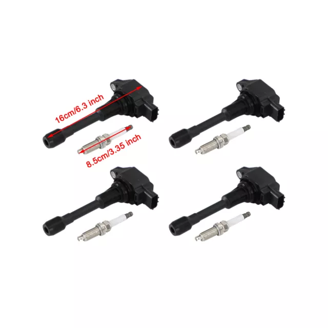 4PCS Ignition Coils Pack For Nissan Altima Sentra Rogue X-Trail Tiida 2.5L UF549 2