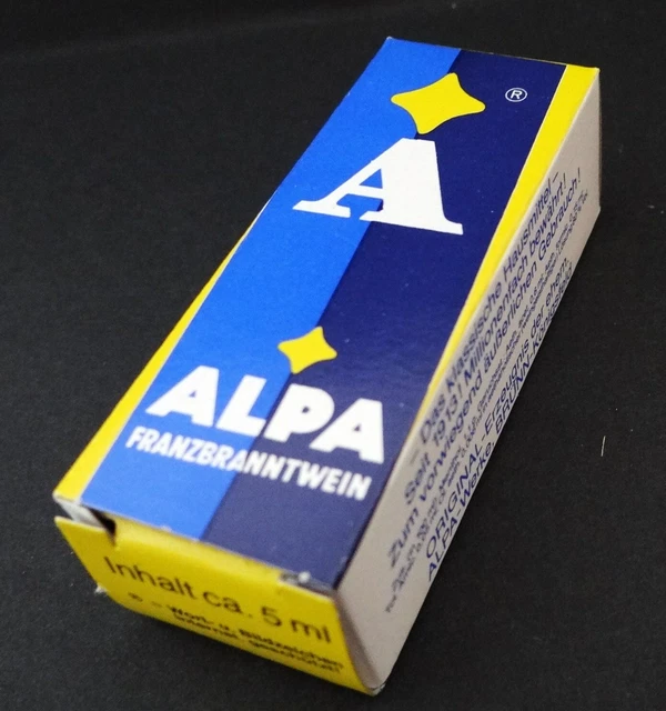Alpa Alcol Denaturato Mini Nostalgia Imballaggio Puppenstube Negozio 70s