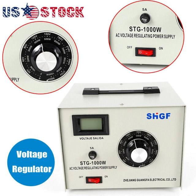 STG-1000W Metered Autotransformer Transformer Variable Voltage Regulator USA